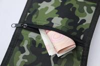 Dompet kain kamuflase pria kustom grosir kantung uang poliester lipat produsen sumber pendek