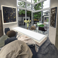 Lumière LED 36W à contrôle intelligent par application, pour puits de lumière, moderne, corps en aluminium IP54, SMD2835, pour maison et bureau, lumière bleue artificielle virtuelle