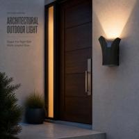 Applique murale LED extérieure IP65 étanche, design nordique créatif, boîtier en aluminium, style moderne minimaliste, éclairage LED haut/bas