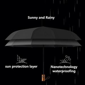 Parapluie d'affaires pliable personnalisé avec logo de marque pour cadeaux promotionnels et salons professionnels - Product Image 4