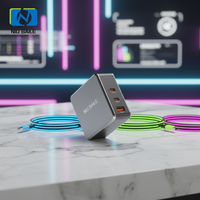 Produit Tendance 2026 : Adaptateur de Charge Rapide 100W GaN 2C1A avec QC2.0 & PD pour Téléphones Mobiles et Écouteurs, Chargeur Type C