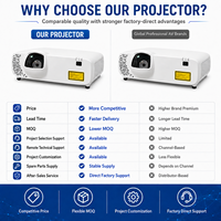 Projecteur laser 3LCD à courte focale avec amélioration 4K, 5200 lumens, pour l'éducation et les entreprises