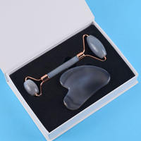 Outil de massage Gua Sha unique en agate et rouleau facial pour le SPA et la thérapie d'acupuncture, pour réduire les gonflements et sculpter la mâchoire