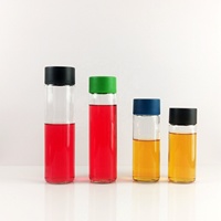 Bouteilles d'eau en verre transparentes et fines en gros avec bouchons à vis personnalisés pour l'emballage de boissons infusées au citron et à la menthe