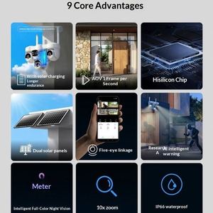 Cámara CCTV Compatible con Todas las Tarjetas SIM de Nigeria con Intercomunicador Infrarrojo Inalámbrico y Seguridad Interior/Exterior, Enlace P2P, Cámaras 50 - Product Image 1