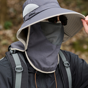 2025 esterno estivo cappello a secchiello per gli uomini copril collo protezione viso Anti UV per alpinismo e pesca - Product Image 2
