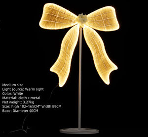 Düğün Girişi Dekorasyonu Yolu Metal Sarkıt Lamba Büyük Noel Led Fiyonk Işığı - Product Image 6