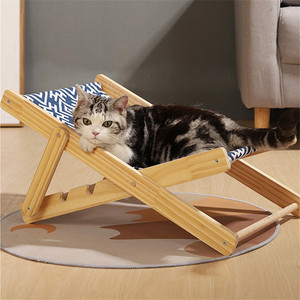 Moderna Sedia Letto Regolabile per Gatti con Tiragraffi in Sisal e Cuccia in Legno per Affilare le Unghie Giocattolo Tiragraffi per Gatti Quattro Stagioni - Product Image 3