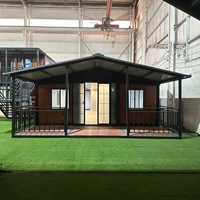Maisonnette portable extensible, conteneur habitable, abri de rangement, maison mobile préfabriquée de luxe de 20 à 40 pieds avec terrasse