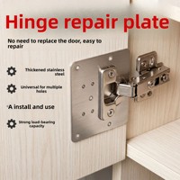 Plaque de fixation en métal pour charnière de porte d'armoire 80x80mm, nouveau style chinois, outil de réparation de meubles avec vis incluses