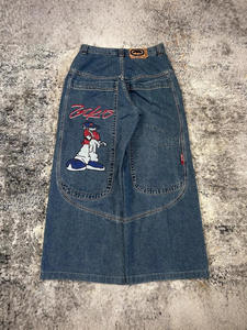 กางเกงยีนส์ทรงขาบานสไตล์สตรีทแวร์ลำลองลายกราฟิกฮาราจูกุกอธิคพิมพ์ลายยีนส์เรโทรทรงหลวมสไตล์วินเทจ Y2k กางเกงคาร์โก้สำหรับผู้ชาย - Product Image 3