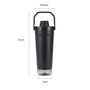 Shaker personalizzato con logo, 600 ml, in acciaio inossidabile, isolato sottovuoto, a prova di perdite, con base portaoggetti - Product Image 2