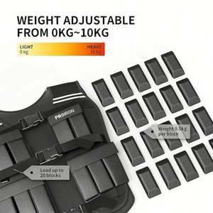 Chaleco de entrenamiento con peso para gimnasio, negro, para fitness, venta al por mayor, chaleco con peso de 50 kg para correr - Product Image 5