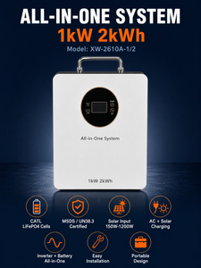 Station d'alimentation portable 1000W 2000Wh avec onduleur à onde sinusoïdale pure, démarreur de batterie, charge sans fil, lampe torche et télécommande - Product Image 3