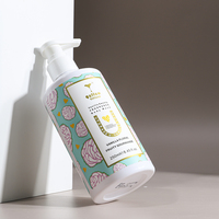 Nettoyant pour le corps moussant doux à l'huile de noix de coco de marque privée formule gel à absorption rapide non grasse parfum hydratant et rafraîchissant