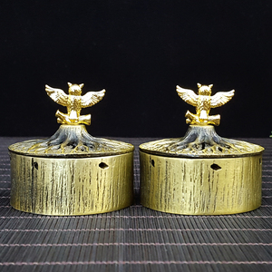 Brûleur d'encens en métal en forme de souche d'arbre, diffuseur d'arômes de bois de santal, porte-encens portable, <span class=keywords><strong>encensoir</strong></span> en métal, cadeaux de fêtes - Product Image 4
