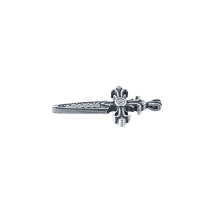 Cross Sword Pendant Necklace Stainless Steel Pave Setting Geometric Design Unisex Fashion Jewelry Gift - Product Image 5