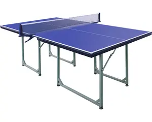 נוח אחסון מקורה מתקפל שולחן טניס שולחן קטן מיני גודל פינג פונג שולחן מתקפל