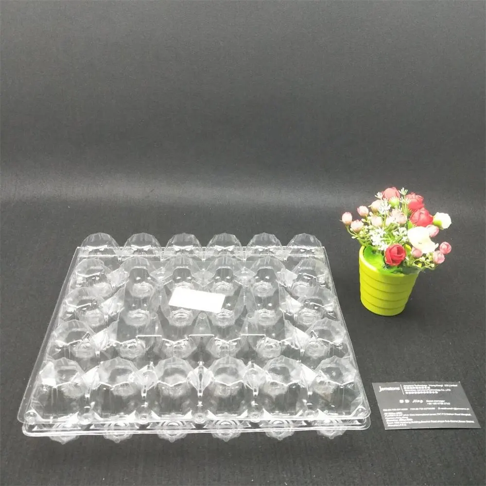 Wholesale Clear Plastic Food Serving Tray Disposable Supermarket Blister Plastic Quail Egg Tray