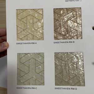 मुक्त वॉलपेपर पैनल घर सजावट हस्तनिर्मित प्राकृतिक मोती की माँ वॉलपेपर घर की सजावट के लिए - Product Image 6