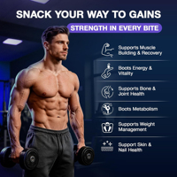 Gummies de Protéines de Lactosérum à Marque Blanche – Suppléments Riches en Protéines (4 Gummies par Portion) – Soutient les Muscles et l'Énergie, Favorise la Santé Osseuse