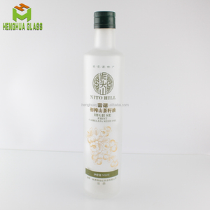 500ml forme ronde clair <span class=keywords><strong>Marasca</strong></span> 16oz 50cl vide bouteille en verre d'huile d'olive givrée récipient pour liquide alimentaire avec bouchon à vis en aluminium - Product Image 4