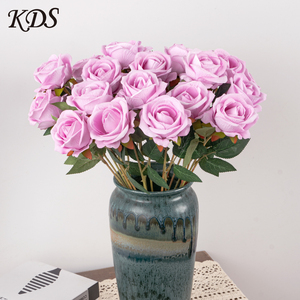 Prix de gros, roses artificielles réalistes de 51 cm, fleurs en soie colorées, fausses fleurs pour la décoration de mariage et de la maison - Product Image 3