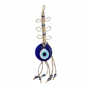 Evil Eye Macramé Ornement 24x5cm Nouveauté et décoration créative pour la maison - Product Image 2