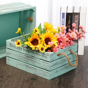 Logo en bois personnalisé Boîte de rangement pour légumes en bois non fini <span class=keywords><strong>Caisse</strong></span> en bois bon marché - Product Image 4