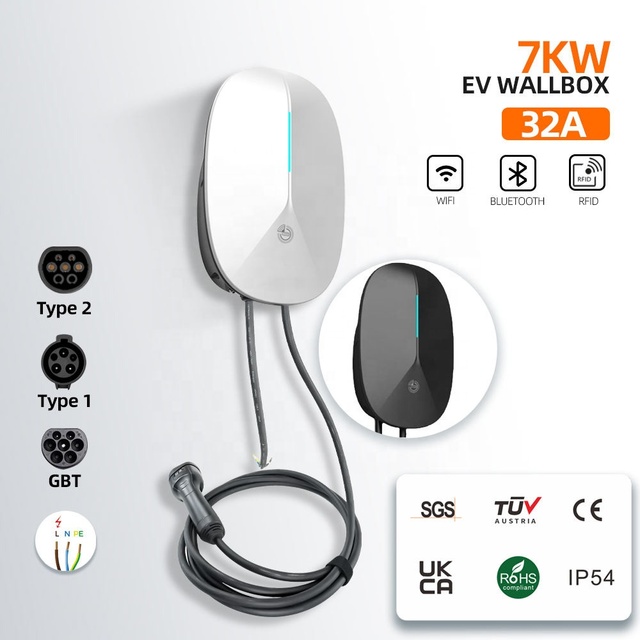 NTO 7KW Smart APP Control EV Fast Charger 32A Wall-Mounted Car Charging Station 1phase GB/T Fast New Electric Car Charger Type2