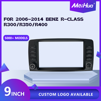 Meihua Cadre de tableau de bord de voiture portable de 9 pouces pour Mercedes Benz DVD MP3 Écran partagé Stéréo Radio Fascia Kit Android avec faisceau