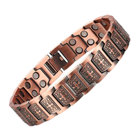 Aimants haute puissance thérapie énergétique soulagement de la douleur arthrite réglable 100% Bracelet magnétique en cuivre pur pour hommes bijoux de santé