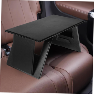 Leather Portable Foldable Desk <b>Car</b> Laptop Folding Lap Desk <b>Car</b> <b>Table</b> Stand for Bed for Laptop and Writing - Product Image 3