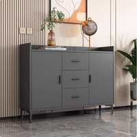 Buffet en verre de luxe, mobilier de maison multifonctionnel pour salon et cuisine, design de luxe léger
