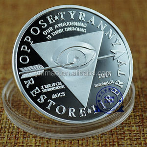 Paper Is Poverty Coin Moneda de token de alta calidad chapada en plata - Product Image 1