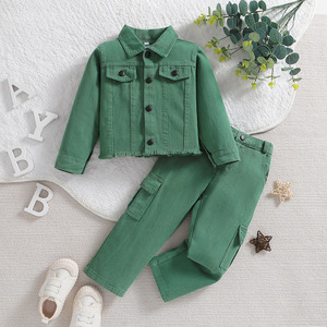 <span class=keywords><strong>Abbigliamento</strong></span> da ragazza verde autunno 2024 all'ingrosso 7 anni vestito da ragazza - Product Image 6