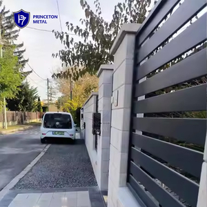 Recinzioni a Doghe Semi-Privacy in Alluminio Premium Nero Moderno e Elegante Princeton <span class=keywords><strong>per</strong></span> Sicurezza Perimetrale o Confini di Proprietà - Product Image 5