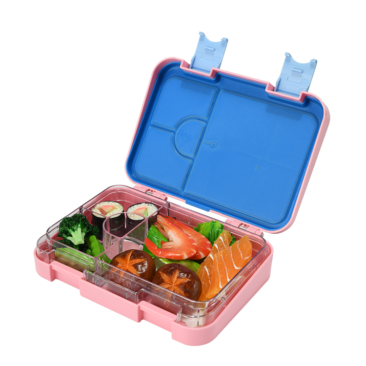 Герметичная популярная мультяшная коробка бэнто, коробка для хранения еды, складной пластиковый контейнер, коробка бэнто для ланча