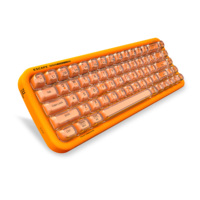 2,4 Ghz BTE Inalámbrico 68 Teclas Semi Transparentes Teclas USB Oficina RGB Teclado Recargable PC de Escritorio Computadora Portátil Teclados
