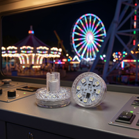 Vente en gros Chine : Éclairage de fête foraine 45mm RGBW Cabochon 24V, Lumières LED à points pixel pour manèges de parc d'attractions et éclairage d'attractions de kermis