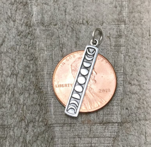 Collana con ciondolo con fasi lunari verticali <span class=keywords><strong>luna</strong></span> <span class=keywords><strong>calante</strong></span> gioielli celesti in acciaio inox lucidato - Product Image 2