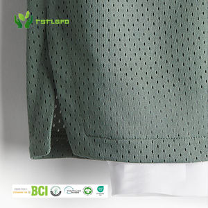 Short de gymnastique à séchage rapide pour homme Écologique 2-en-1 en polyester Spandex Short décontracté et respirant avec poche arrière - Product Image 1