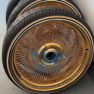 Стальной обод колеса с плавающей центральной крышкой, золотисто-хромированный, для автомобилей, 26 дюймов - Product Image 2