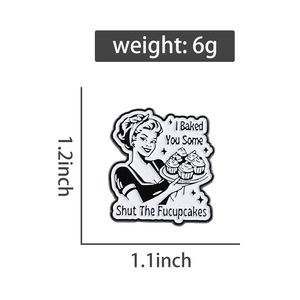 Sarcastische Cupcake Emaille Pin Grappig Bakken Citaat Broche Revers Badge Rugzak Sieraden Cadeau Voor Vrienden Groothandel - Product Image 6