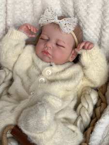 Poupée <span class=keywords><strong>reborn</strong></span> réaliste <span class=keywords><strong>en</strong></span> <span class=keywords><strong>silicone</strong></span> vinyle de 50 cm, bébé fille de 20 pouces, qui marche, endormie, cadeau pour enfants - Product Image 4