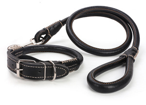 QUCHONPET Wholesale Cheap Adjustable PU Pet Cat <strong>Dog</strong> Collar <strong>Dog</strong> Leash, PU Pet <strong>Dog</strong> Leash Collar Set - Product Image 4