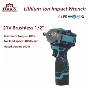 21V Lithium <b>Battery</b> Powered Wrench Dual-Use Multifunctional Brushless Industrial Grade Impact Wrench for Auto Repair Home Use - Product Image 1