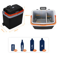 Glacière électrique de plage avec roues, réfrigérateurs compacts de 33 l, 12v 110 volts, réfrigérateurs de voiture