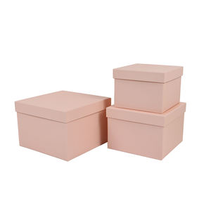 Rosa rectangular cuadrada personalizada, embalaje de regalo, arreglo floral preservado, ramo, conjunto de chocolate, cajas lisas de regalo, caja de flores - Product Image 1