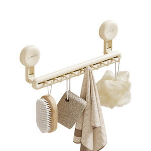 Toallero de baño con ventosa, montaje en esquina, desagüe, estante telescópico con soporte para secador de pelo, duradero, tamaño personalizado - Product Image 3